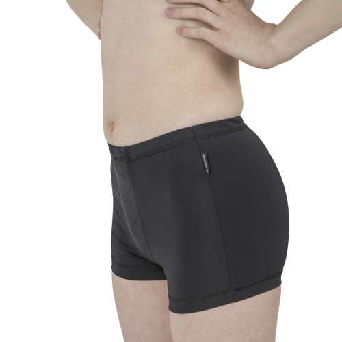 Flattening swim trunks for trans women – front view