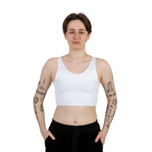 Binder Sport wąskie ramiączka biały - od przodu.