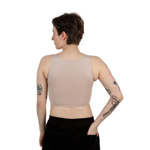 Binder Sport wąskie ramiączka beżowy - od tyłu.