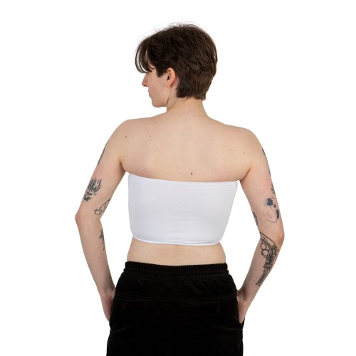 Binder Sport bez ramiączek biały - od tyłu.