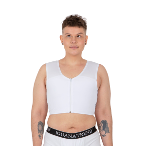 NEW Sport Binder – White, middle sewn-in zipper