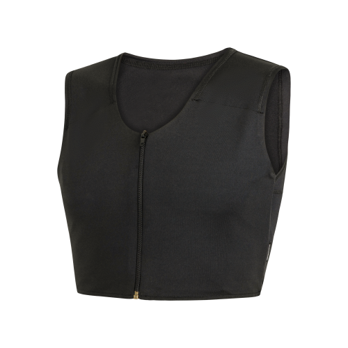 Czarny binder z zamkiem na środku – bielizna kompresyjna