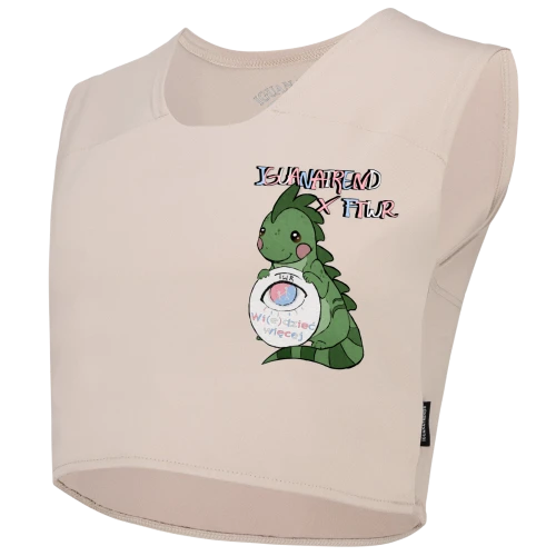 Binder Sport, beżowy z nadrukiem iguany z Fundacją Transpłciowość w Rodzinie