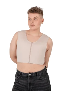 NEW Sport Binder – Beige, middle sewn-in zipper 