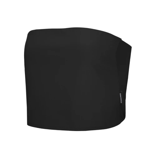 Czarny top binder bez ramiączek, ujęcie typu duch. Niezawodna bielizna gender-affirming dla FTM.